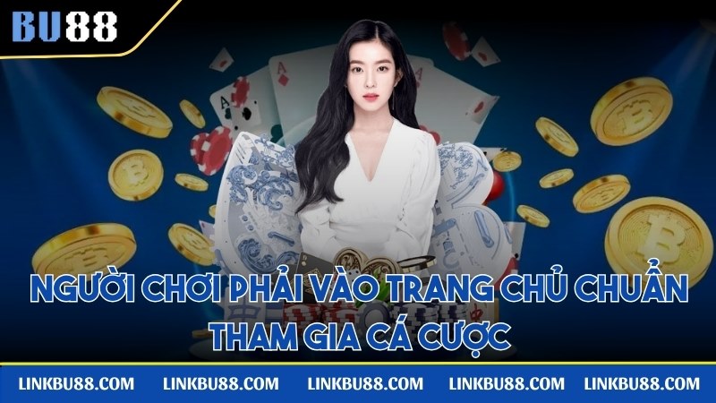 Người chơi phải vào trang chủ chuẩn tham gia cá cược